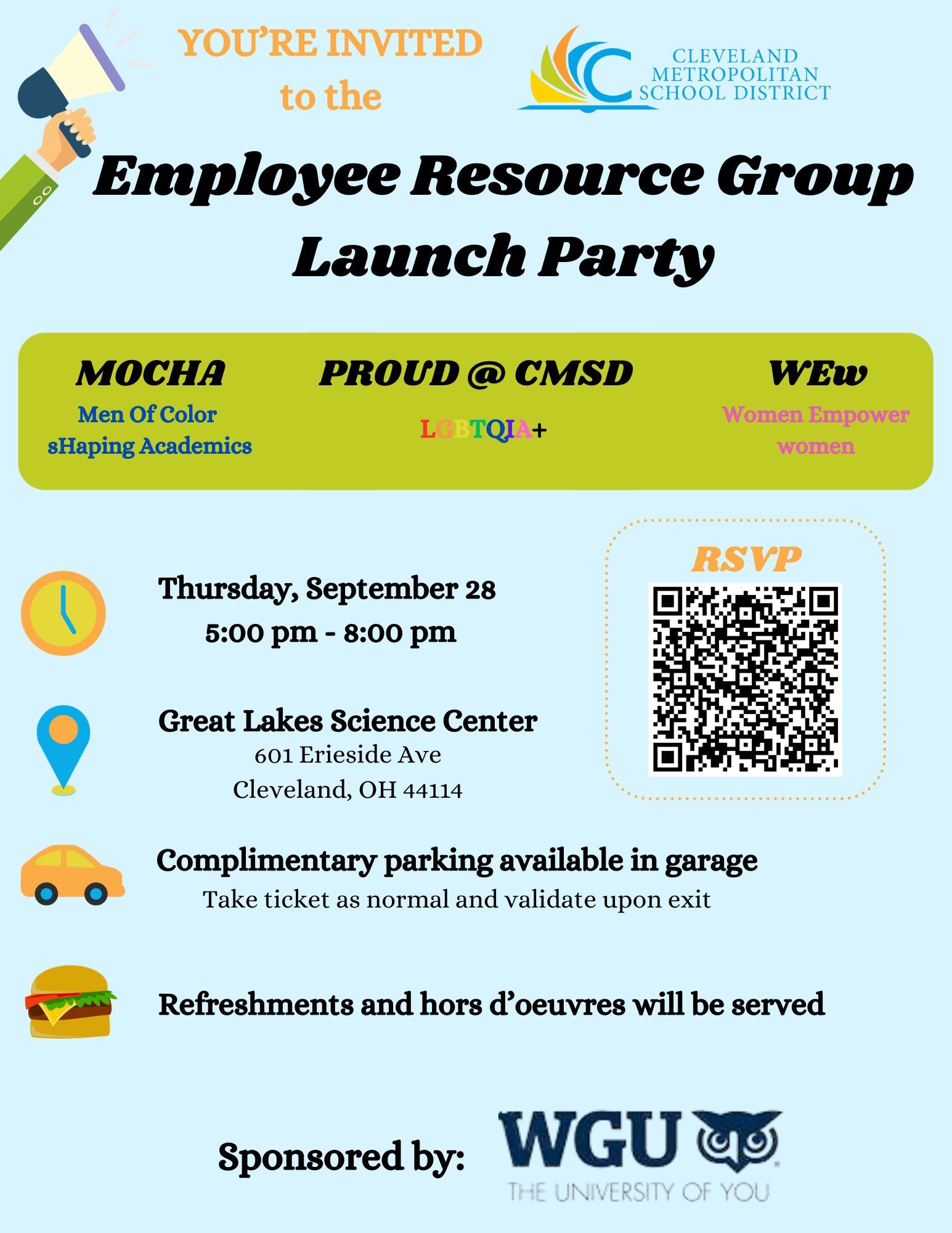 Join us on Thur., September 28th from 5-8pm for a night of information, connection, and good food.